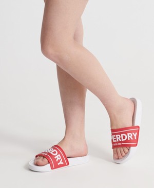 Superdry Edit Chunky Női Papucs Piros | QZHWM4872